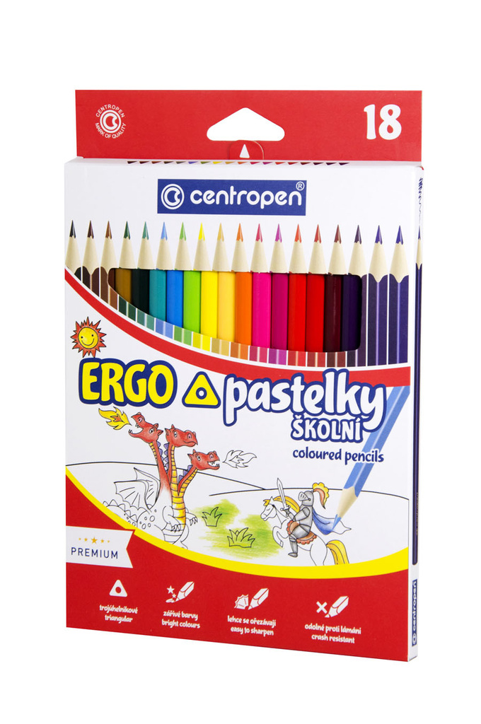 Pastelky Centropen ERGO - 18 barev