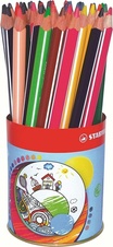 Pastelky STABILO® Trio silná / 38 ks / Kovová dóza