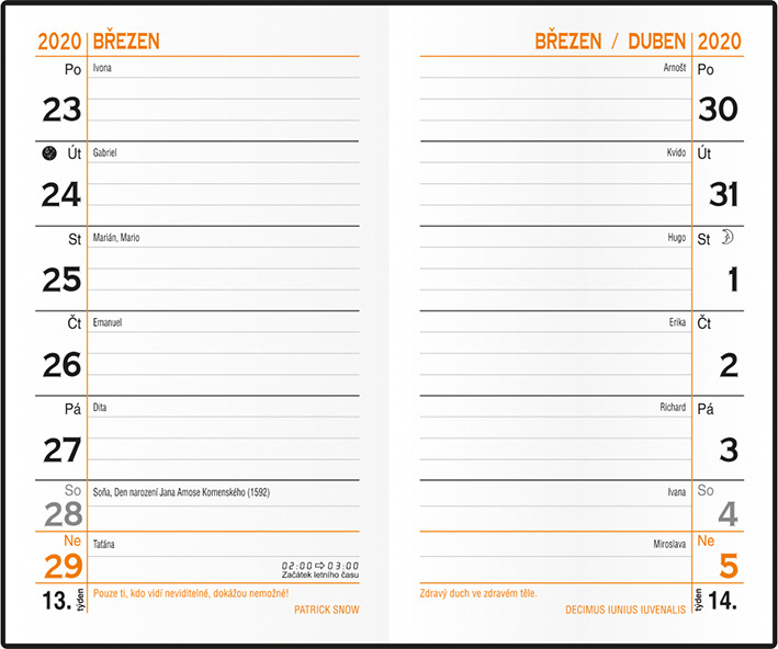 Školní diář týdenní Kamil - mix motivů