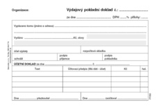 Baloušek výdajový pokladní doklad i pro podvojné účetnictví - A6 / nečíslovaný / 50 listů / NCR / PT050