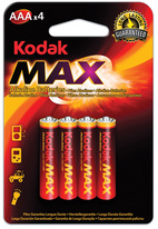 Baterie Kodak alkalické - baterie mikrotužková AAA 1,5 V / 4 ks