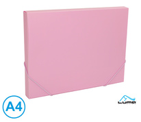 Box na spisy s gumou A4 - pastelová fialová