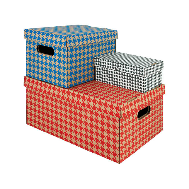 Krabice Emba úložná s víkem A3 /  44 x 32 x 20 cm /  červená