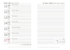 Diář PASTELINi - A6 / týdenní / šedá