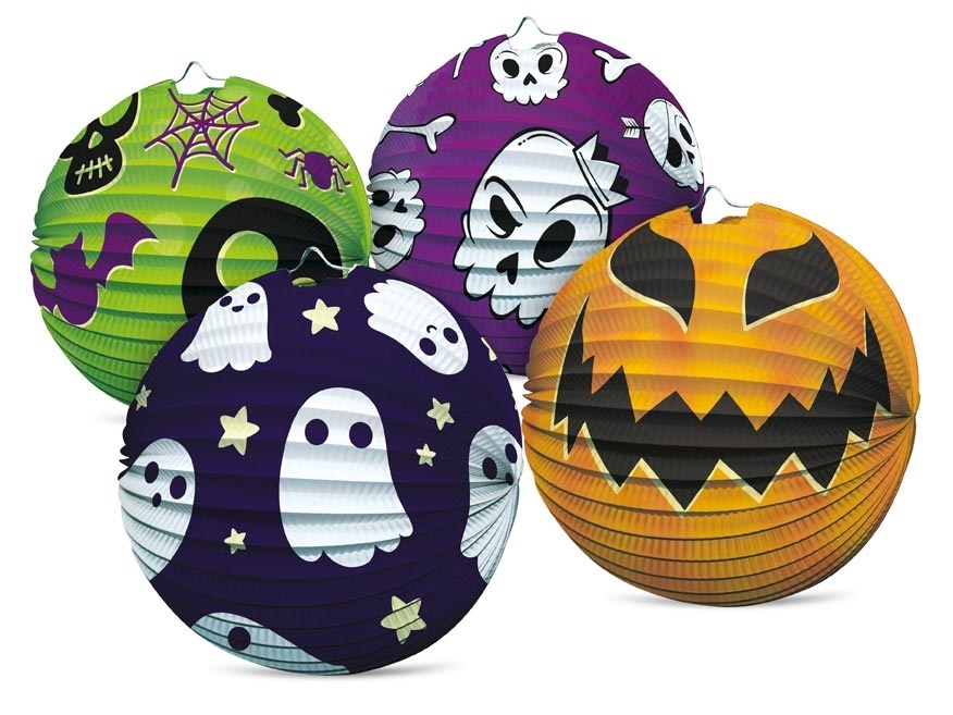 Lampiony kulaté 25 cm / mix Halloween