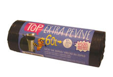 Pytle do koše Vipor TOP 60L/25my/10ks/černé/extra pevné