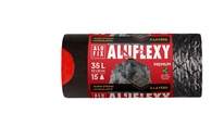 Pytle Alufix Aluflexy stahovací - 53x60cm / 35l / 28my / 15ks / stříbrnočerná