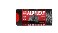Pytle Alufix Aluflexy stahovací - 64x69 cm / 60l / 33my / 10ks / stříbrnočerná