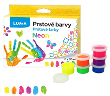 Prstové barvy  LUMA Neon - 6 barev