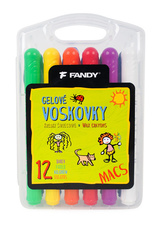 Voskové gelové pastelky 12 barev