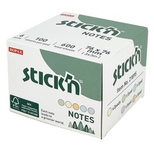 Samolepicí bločky Stick´n by Hopax FSC - 76 x 76 mm / 6 x 100 lístků / pastelové barvy
