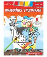 Omalovánky A4 s vodovkami - Cirkus