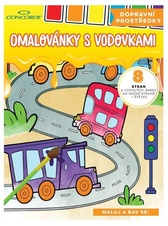 Omalovánky s vodovkami A4 - Dopravní prostředky