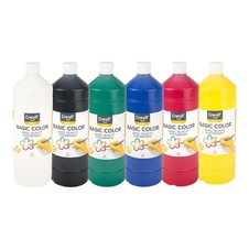 Temperové barvy v lahvi - 6 x 1000 ml