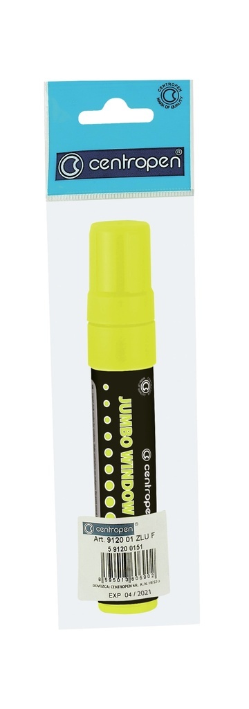 Značkovač Centropen 9120 JUMBO WINDOW - FLUO žlutá