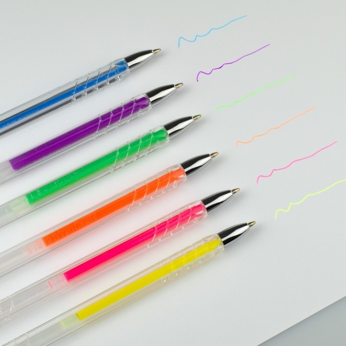 Kuličkové pero Kores K11-Pen NEON - sada 6 ks
