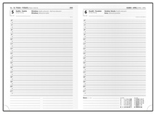Diář VIVELLA - A5 / denní / so+ne zvlášť / modrá