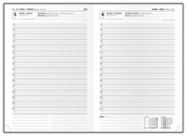 Diář VIVELLA - A5 / denní / so+ne zvlášť / modrá