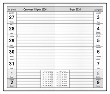 Diář kapesní PVC - čtrnáctidenní / bordó