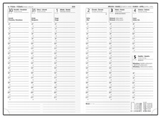 Diář VIVELLA - A5 / týdenní / bordó