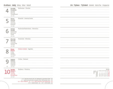 Diář VARIO Matragi - týdenní kapesní / red