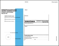 Obálky C5 s doručenkou, vytrhovací okénko - s modrým pruhem / 1000 ks