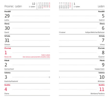 Diář kapesní LAMINO - čtrnáctidenní / design 7