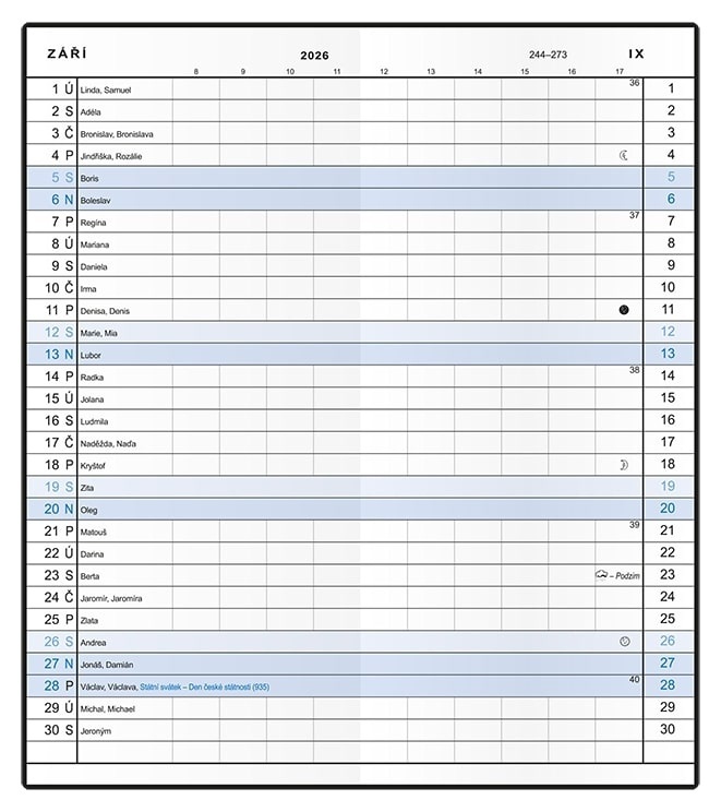 Diář kapesní PVC - měsíční / bordó