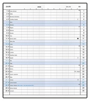 Diář kapesní PVC - měsíční / modrá