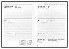 Diář VIVELA EXTRA - B6 / týdenní / kvítí