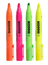 Zvýrazňovač Kores High Liner PLUS / sada 4 ks