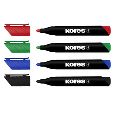 Popisovač Kores K-Marker Permanent ECO - sada 4 ks / kulatý hrot