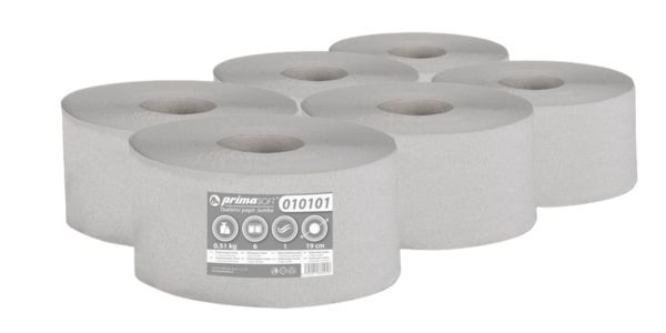 Papír toaletní PrimaSoft Jumbo šedý - průměr 190 mm
