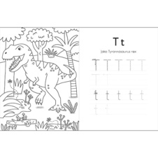 Kniha aktivit Učíme se psát písmena - Dinosauři
