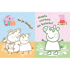 Omalovánky s nažehlovacími obrázky - Prasátko Peppa