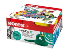 Modelovací hmota KORES MAGIK CLAY LOLLIPOPZ - klasické barvy 4x40 g