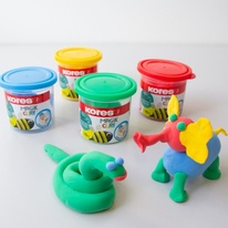 Modelovací hmota KORES MAGIK CLAY LOLLIPOPZ - klasické barvy 4x40 g