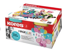 Modelovací hmota KORES MAGIK CLAY PASTEL LOLLIPOPZ - klasické barvy 4x40 g
