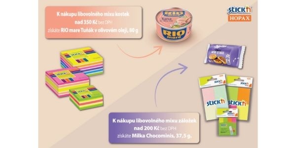 Samolepicí záložky Stick´n by Hopax - 25 x 76 mm / 3 x 50 lístků / neonové barvy