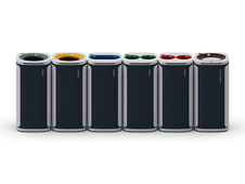 Odpadkový koš KOBRA WASTEE na kov - 60 L / červená