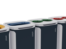 Odpadkový koš KOBRA WASTEE na biologický odpad - 60 L / hnědá