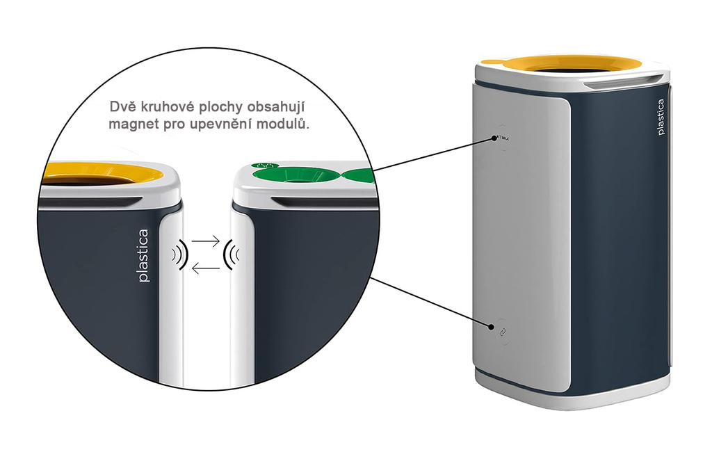 Odpadkový koš KOBRA WASTEE na biologický odpad - 60 L / hnědá