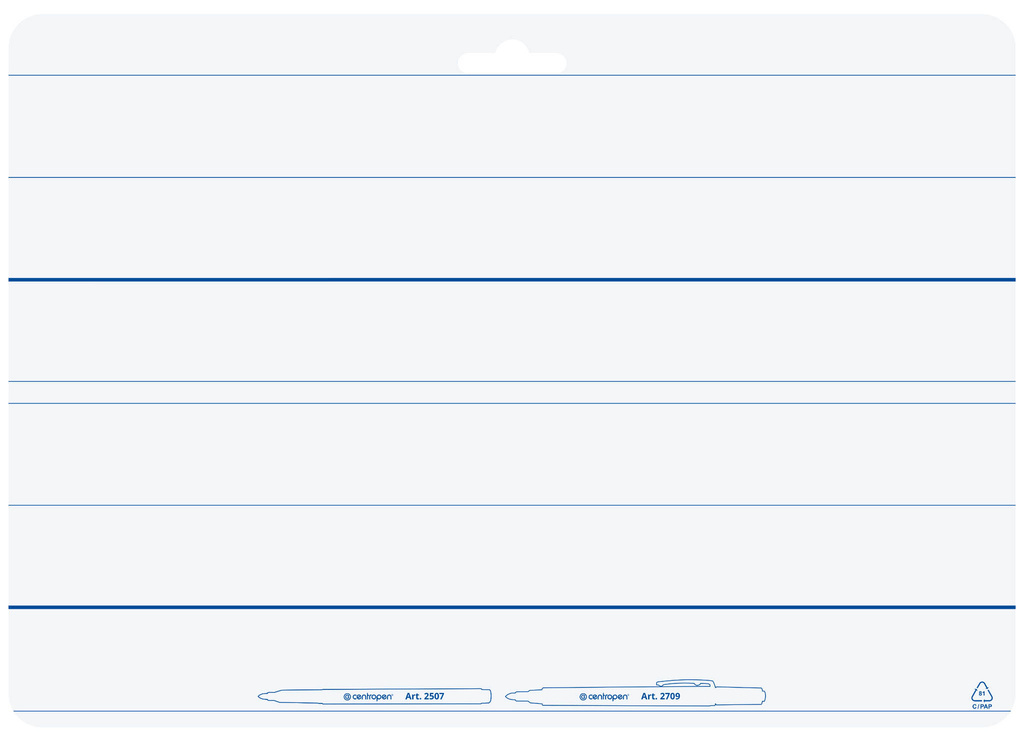 Oboustranně stíratelná tabulka Centropen - 7719 / formát A4 oboustranná pro 1.třídu ZŠ