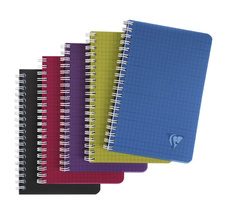 Blok kroužkový Clairefontaine Linicolor intesive 11 x 17 - čtvereček / 50 listů / mix barev