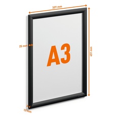 Rámeček hliníkový Durable A3 - černá