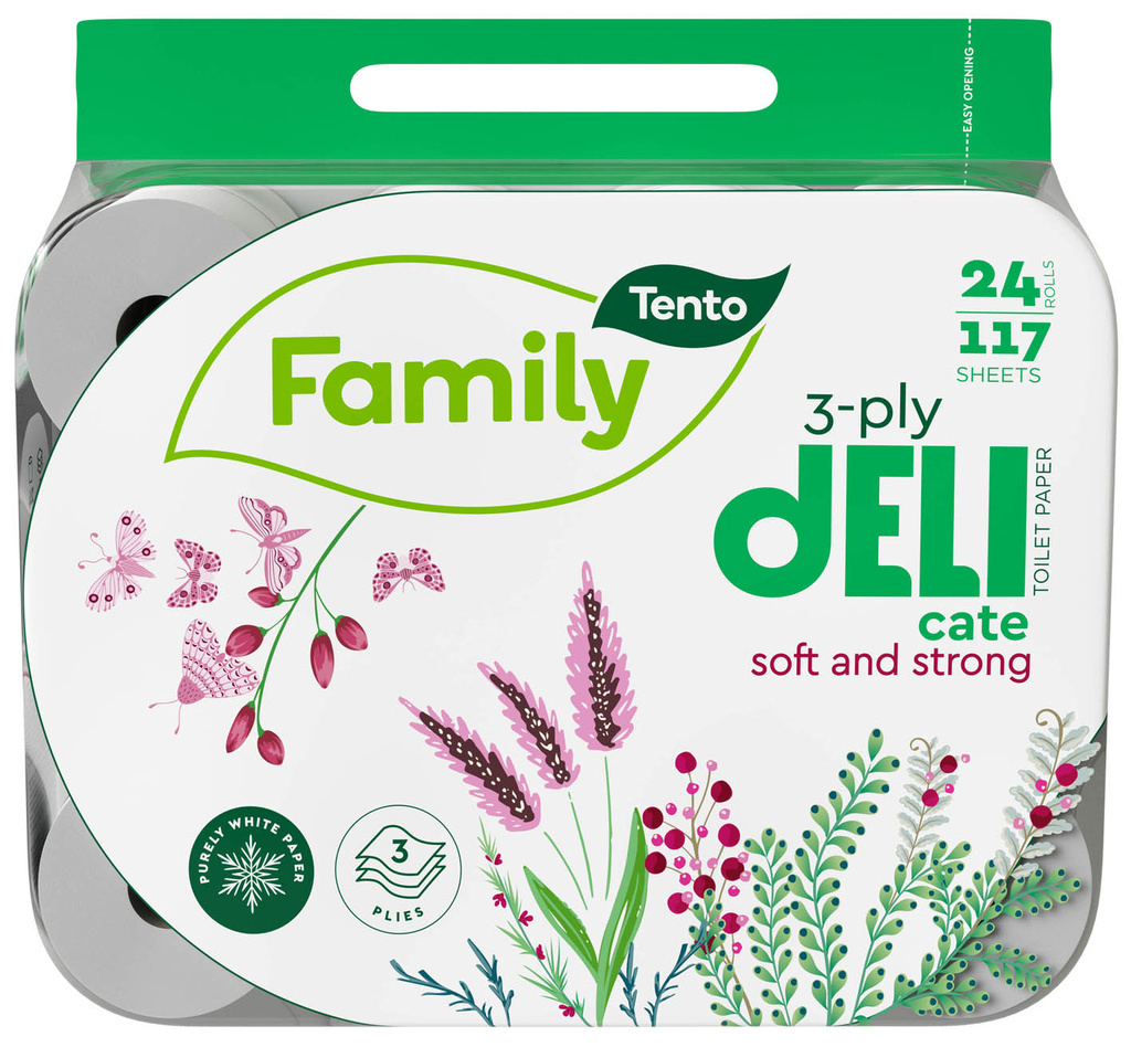 Papír toaletní Tento Delicade- 3 vrstvý / 24 rolí