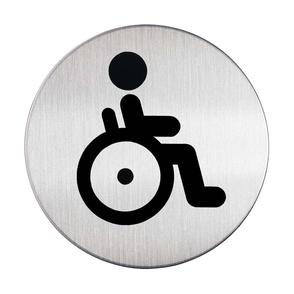Piktrogram nerez Durable - WC vozíčkáři / Ø 83 mm