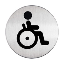 Piktrogram nerez Durable - WC vozíčkáři / Ø 83 mm