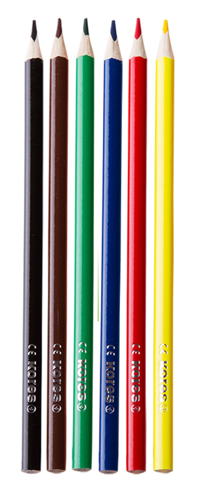 Pastelky Kores Kromas trojhranné / 6 barev