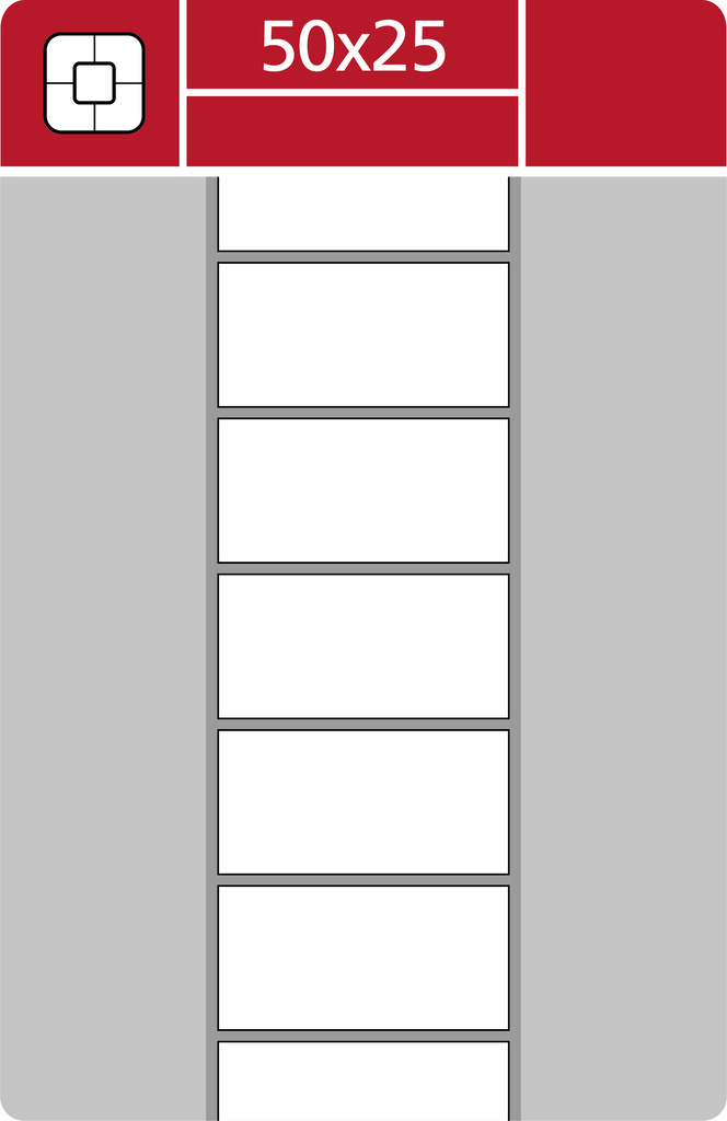 Etikety pro termotransferové tiskárny - 50 x 25 mm / 3000 etiket na kotouči